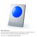 Aluminum-Award-Plaque-A4-with-Round-Colored-Plate-WPL-MR1-Blank-600×600