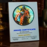 Aluminum-Award-Plaque-A4-with-Round-Colored-Plate-WPL-MR1-Blank-600×600