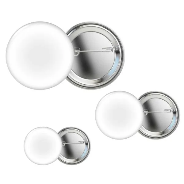 Aluminum Button Badges in Round Shaped