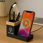 Branding-LED-Logo-on-Pen-Holder-with-Wireless-Charger-WDS6-BLK-600×600