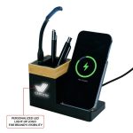 Branding-LED-Logo-on-Pen-Holder-with-Wireless-Charger-WDS6-BLK-600×600