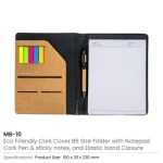 Cork-Cover-Folder-B5-Size-with-Notepad-Pen-and-Sticky-Notes-MB-10-Closed-View-250×250