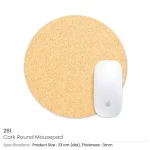 Eco-Friendly Cork Round Mouse Pads