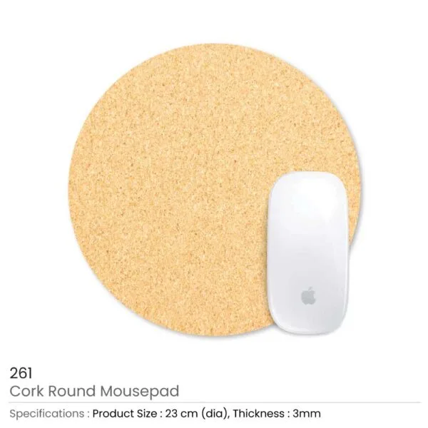 Eco-Friendly Cork Round Mouse Pads