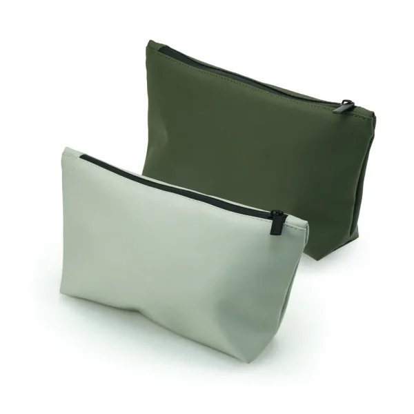Cosmetic Pouch with Zipper in Soft PU Material
