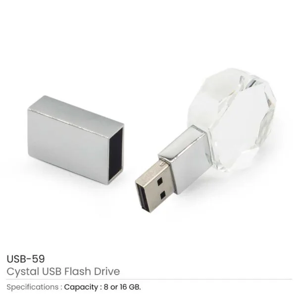 Promotional Round Crystal USB Flash Drives