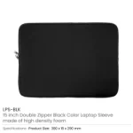 Double-Zipper-Laptop-Sleeve-LPS-BLK-Closed-View-600×600
