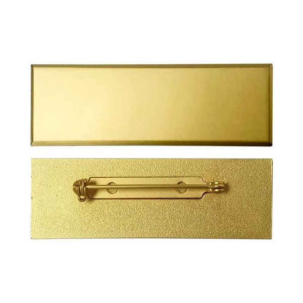 Gold Brass Badges with Safety Pin