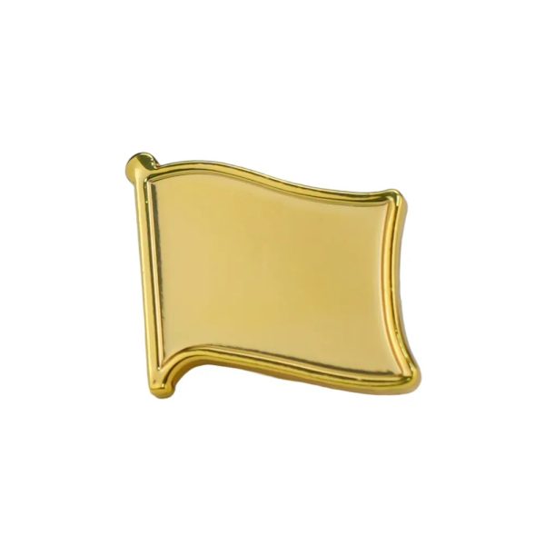 Gold Plated Flag Pin Badges with Butterfly Clutch – 25x15mm