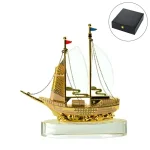 Golden-Boat-Shape-Memento-in-Metal-with-Glass-Base-TR-07-Blank-600×600