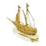 Golden-Boat-Shape-Memento-in-Metal-with-Glass-Base-TR-07-Blank-600×600