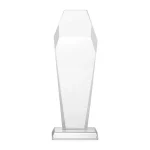 Hexagon Shape Crystal Awards with Glass Base