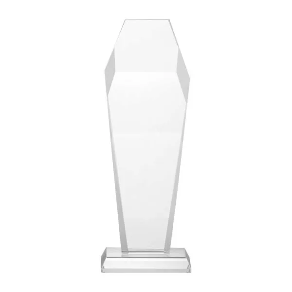 Hexagon Shape Crystal Awards with Glass Base
