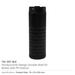 Honeycomb-Design-SS-Bottles-Double-Wall-with-PP-Interior-420ml-TM-061-BLK-250x250