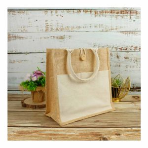 Jute-Bag-with-Front-Cotton-Pocket-and-Button-JSB-16-Sample-300x300