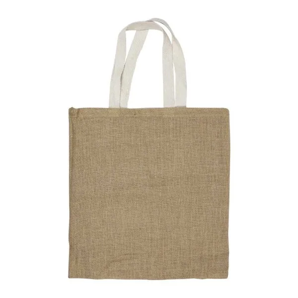 Jute Bags with White Handles, Long-lasting & Eco-friendly