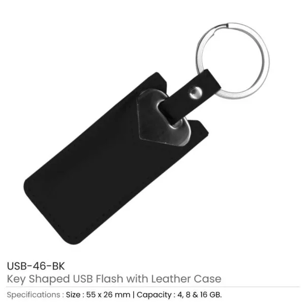 8GB Key Shape USB with Leather Case