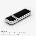 Leather with Chrome USB