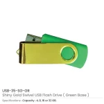 Promotional Gold Swivel USB Flash