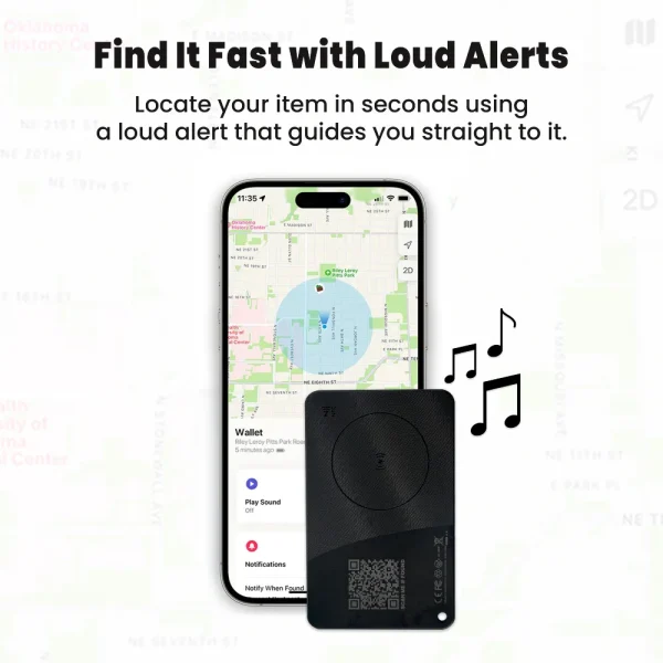 GPS Tracker Air Tags Anti-Loss & NFC Business Card, Wireless Rechargeable