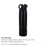 Stainless-Steel-Water-Bottles-in-Black-Matte-Double-Wall-TM-045-Blank-600×600