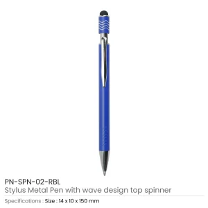 Stylus-Metal-Pens-with-Wave-Design-Top-Spinner-PN-SPN-02-RBL-300x300