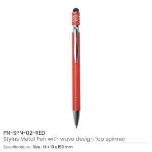 Stylus-Metal-Pens-with-Wave-Design-Top-Spinner-PN-SPN-02-RED-300x300