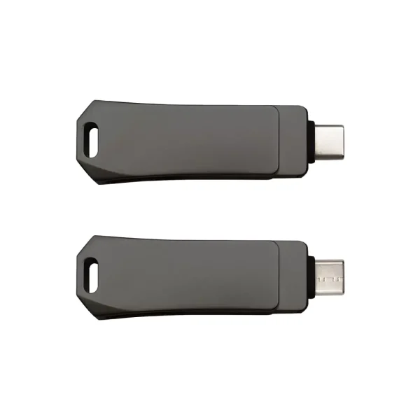 Swivel OTG USB in Gun Metal 64GB V. 3.0 Type C