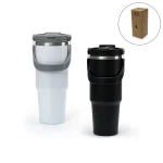 Double Wall Stainless Steel Tumblers with Handle & Straw – 900ml
