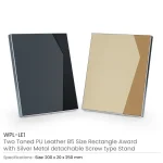 Two-Toned-Leather-Awards-with-Stand-WPL-LE1-Blank-600×600