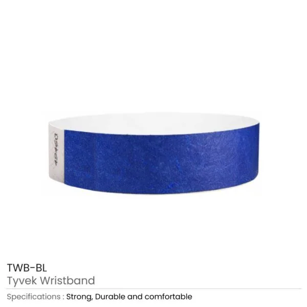 Tyvek Wristbands Waterproof, Adjustable, Adhesive
