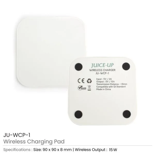 Wireless Charging Pads Compatible with QI-Standards 15W