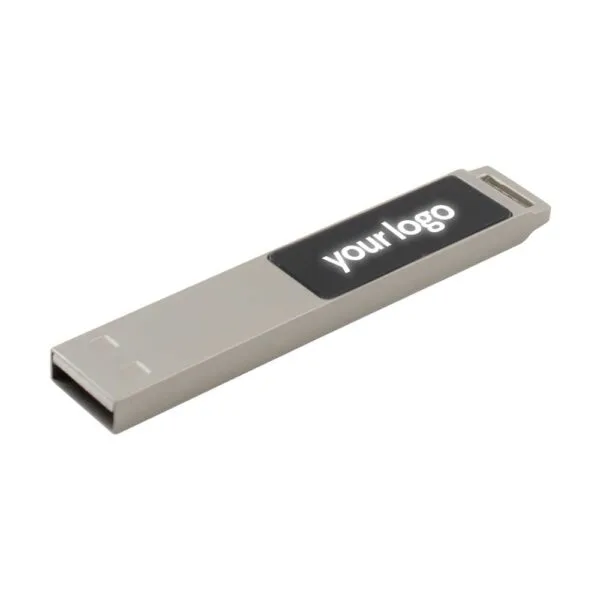 Light-up Logo Silver Metal 16GB USB